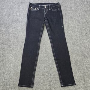True Religion Stella Jeggings Womens 29 Dark Wash Pull On Skinny USA